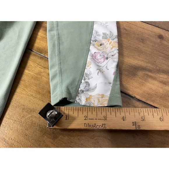 TUCKERNUCK Green/Chintz High Rise Compression Floral Athletic Leggings Medium - Picture 9 of 10